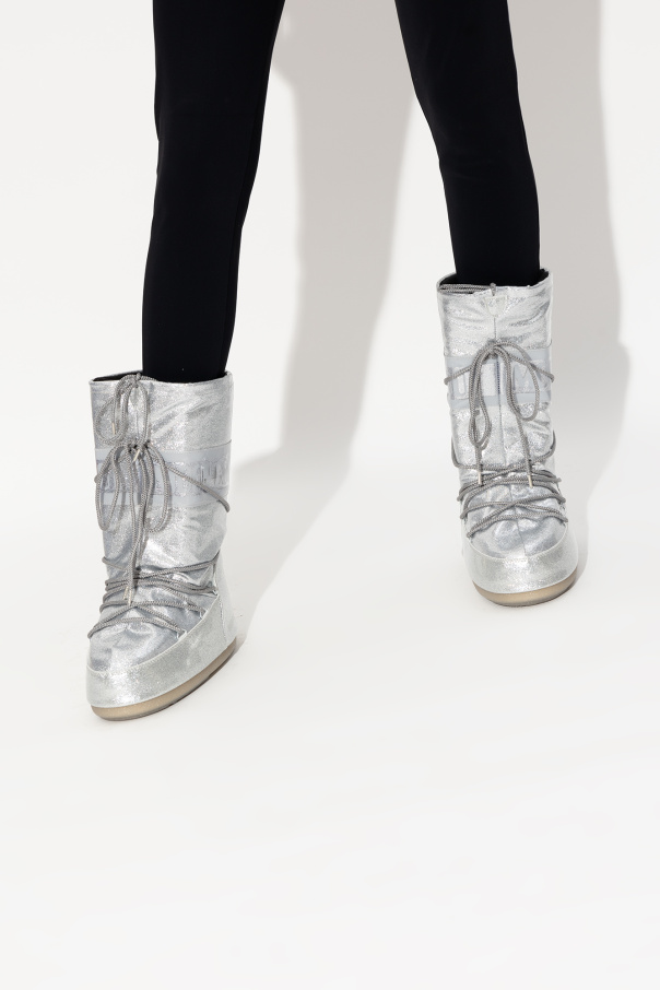 Moon boots shop silver glitter